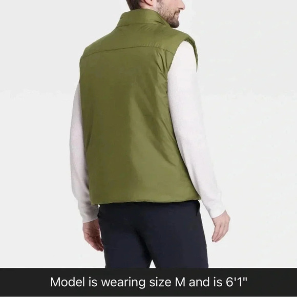Medium Puffer Vest Men’s All in Motion Green - Picture 2 of 7